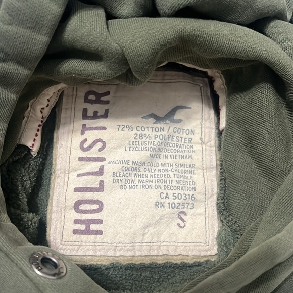 Hollister Green Hoodie, men’s small - Picture 5 of 6
